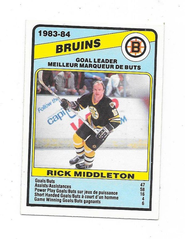 1984-85 OPC NHL Ice Hockey Card #352 Rick Middleton , Boston Bruins