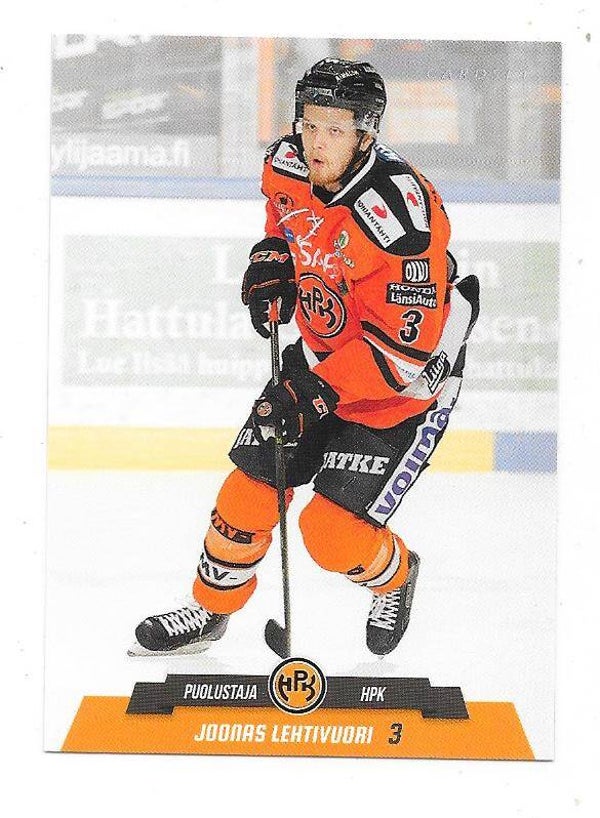 2017-18 Finnish Cardset #14 Joonas Lehtivuori  HPK , Adler Mannheim