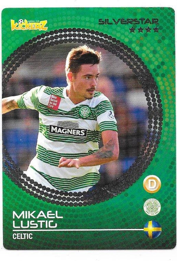 2014-15 Swedish Kickerz Silverstar # Mikael Lustig  Celtic , Sweden