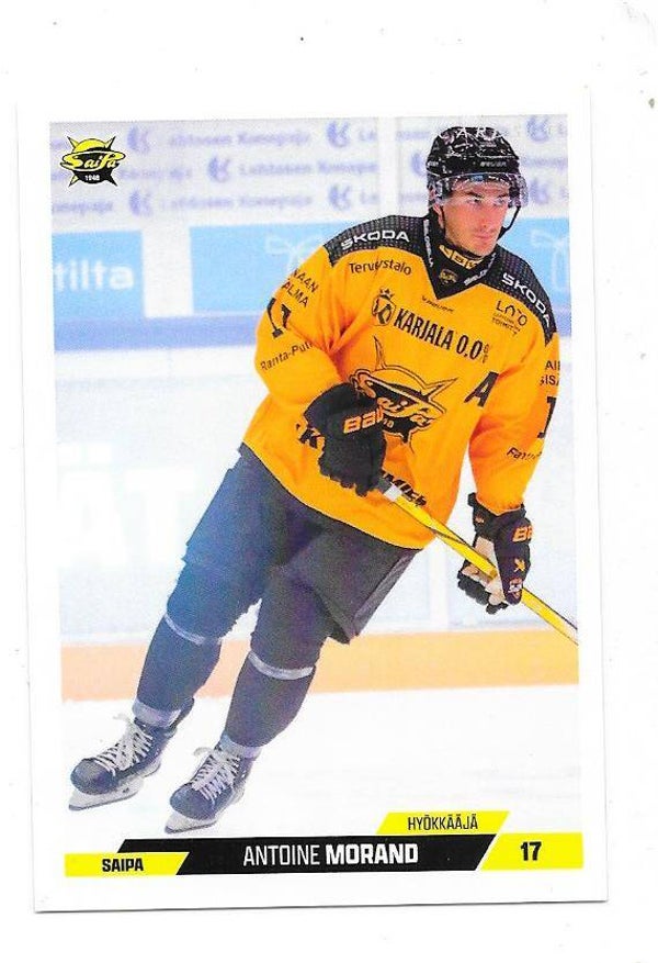 2023-24 Finnish Cardset #127 Antoine Morand Saipa , Acadie-Bathurst Titan