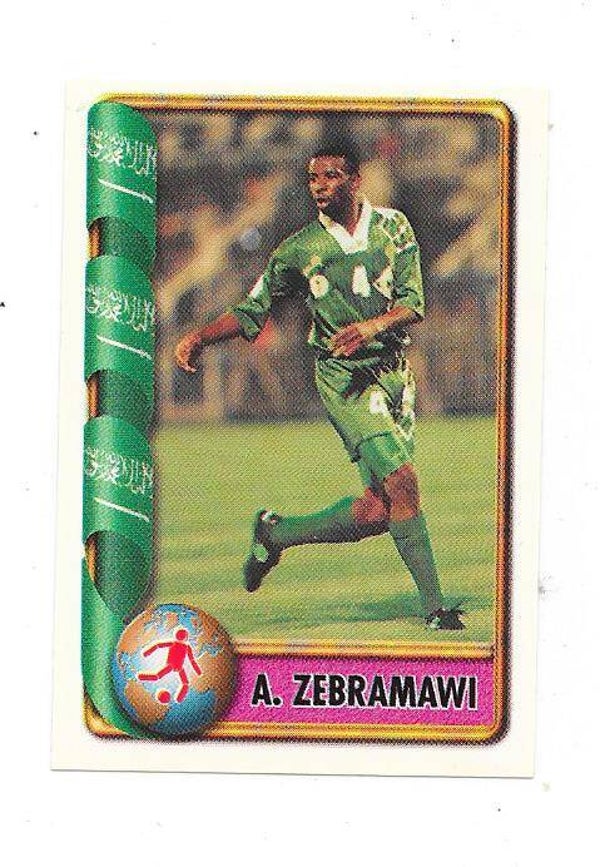1998 Navarrete FIFA France 98 Sticker #42 Abdullah Sulaiman Zubromawi  Saudi Arabia  , Al Hilal