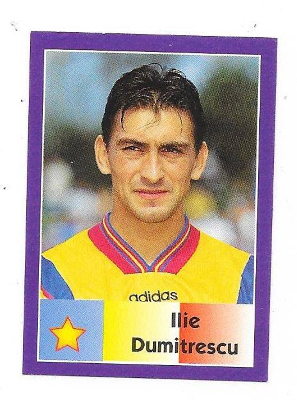 1998 Navarrete FIFA France 98 World Cup Sticker #413 Ilie Dumitrescu  Romania , Steaua București