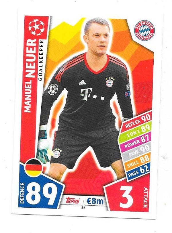 Panini Topps Match Attax Champions League # Manuel Neuer  Bayern Munich