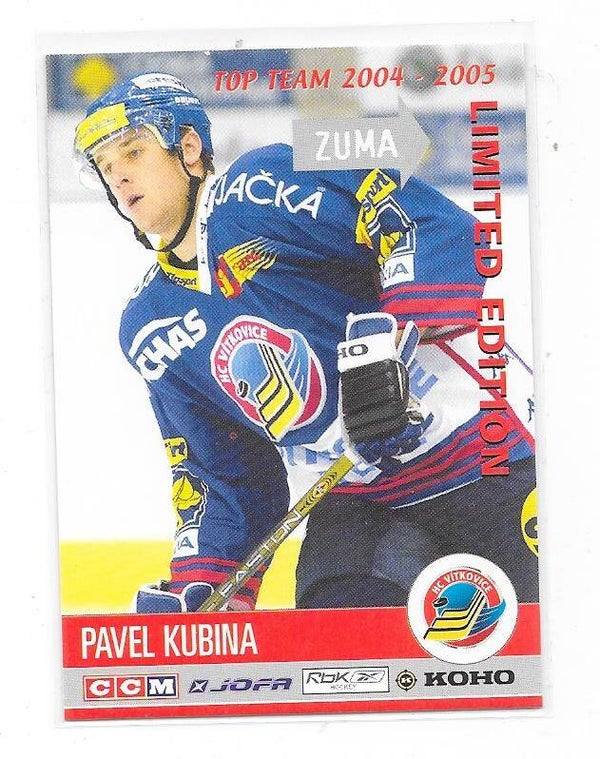 2004-05 Czech OFS Zuma Limited edition #27 Pavel Kubina HC Vitkovice , Tampa Bay Lightning