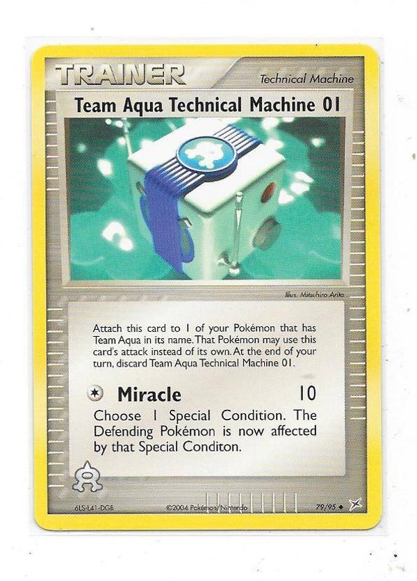 2004 Pokemon Cards # Team Aqua Technical Machine 01 (79/95) UnCommon