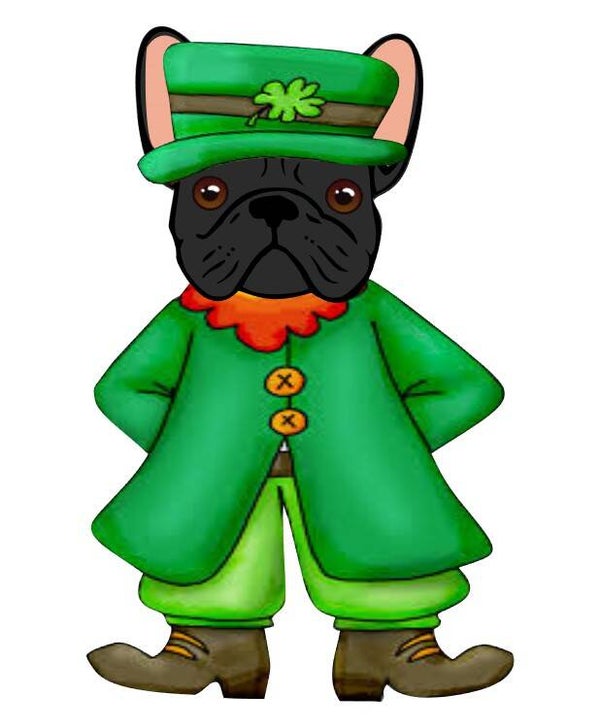 French Bulldog Black St Patty