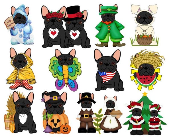 French Bulldog Black 12 Month Set