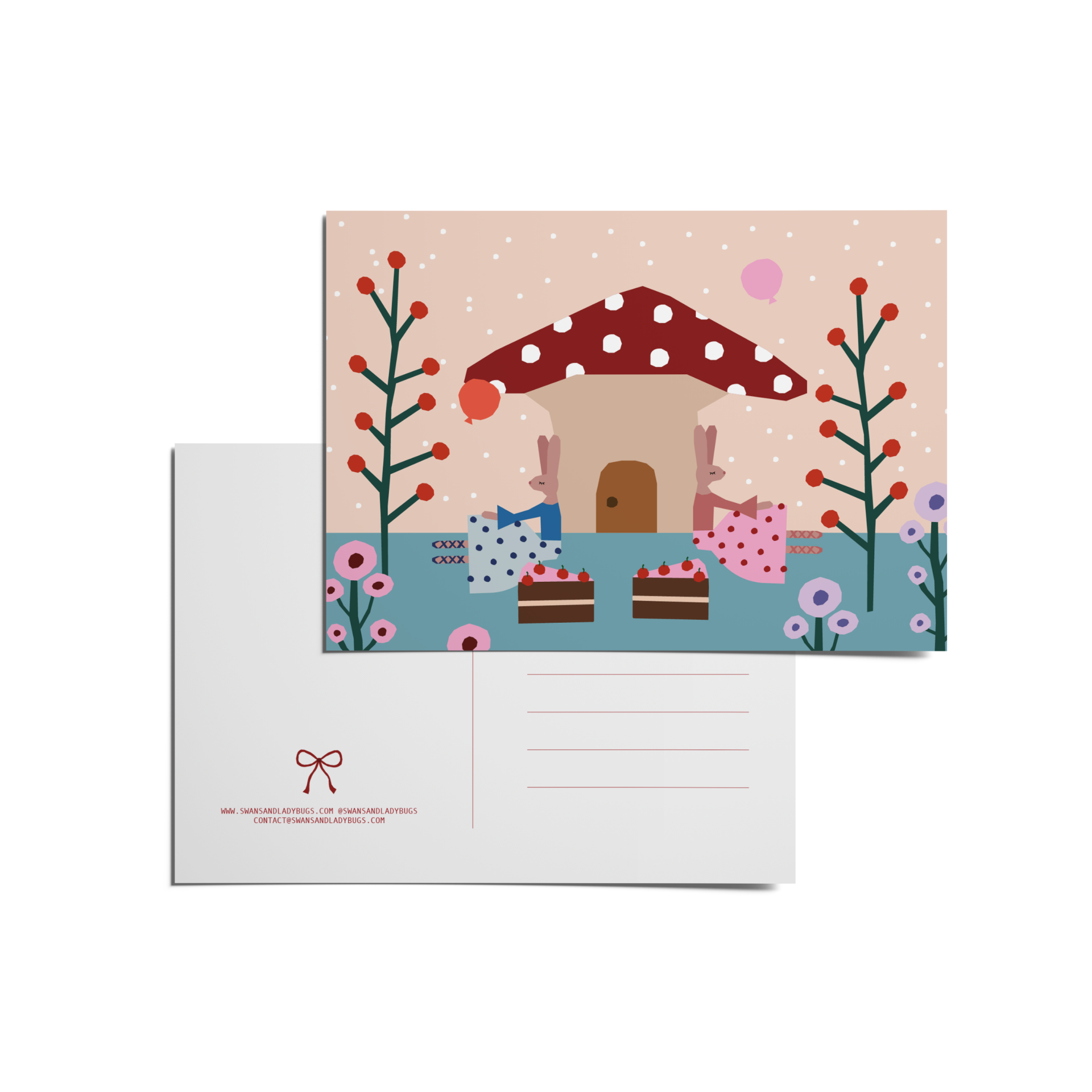 ANSICHTKAART TAARTFEESTJE