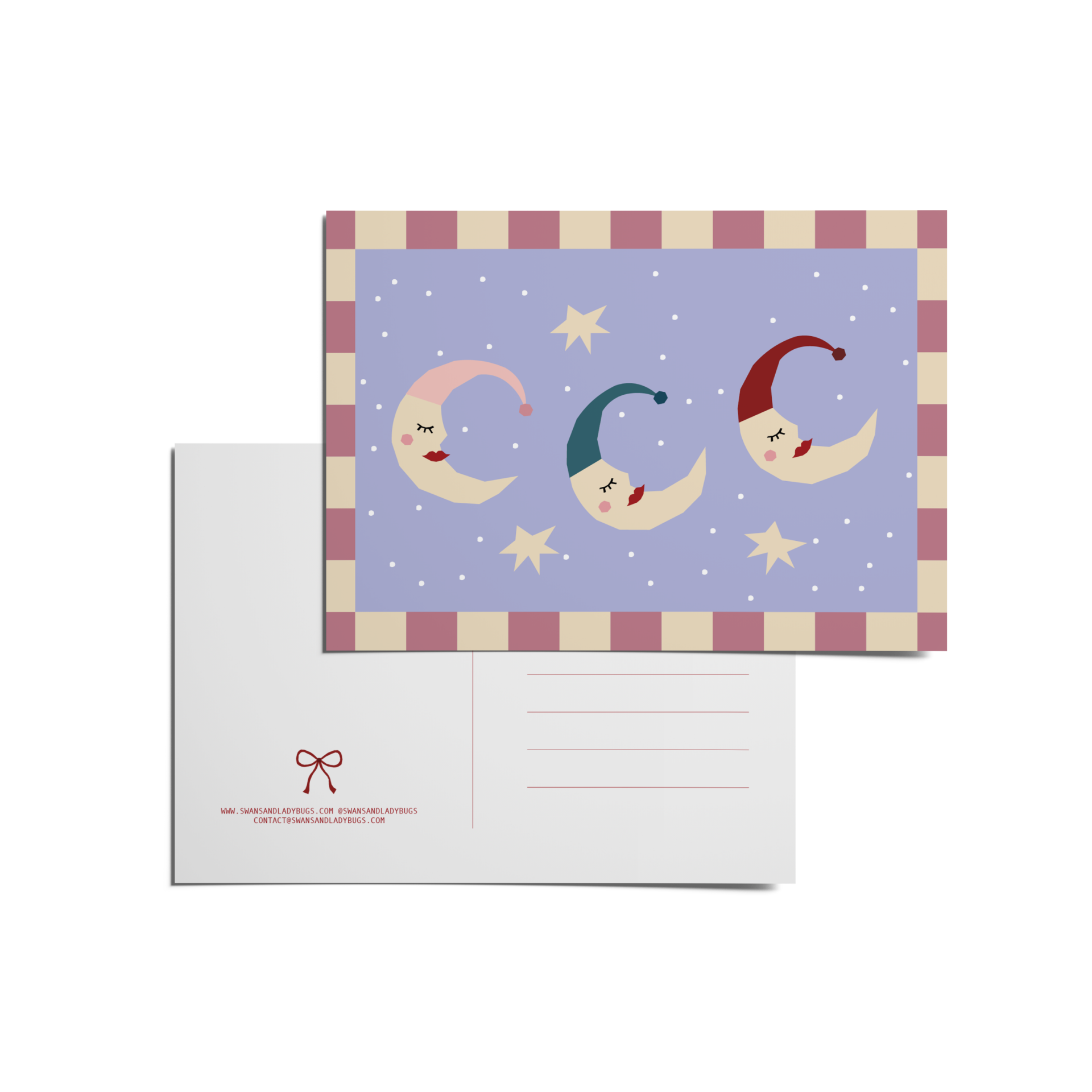 ANSICHTKAART DRIE MAANTJES