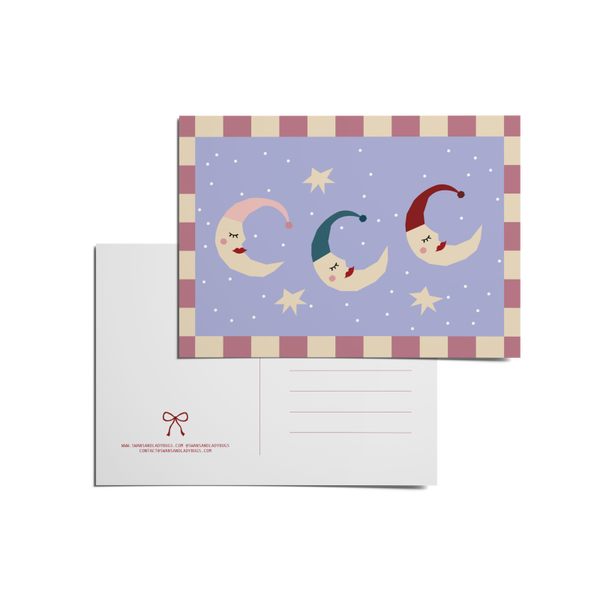 ANSICHTKAART DRIE MAANTJES