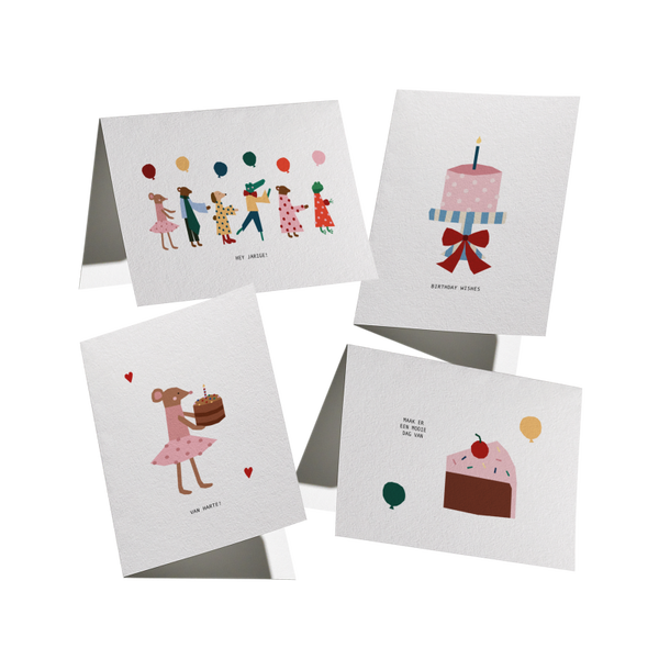 VERJAARDAGSKAARTEN SET I