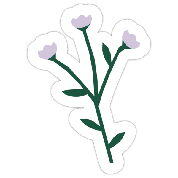 STICKER LILA BLOEM