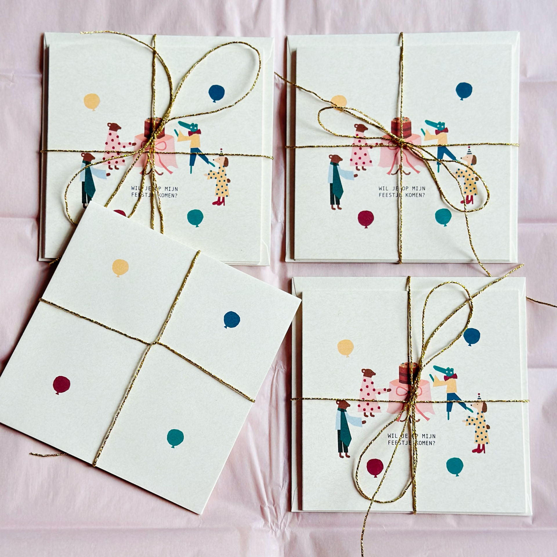 UITNODIGINGENSET VAN 3: WIL JE OP MIJN FEESTJE KOMEN?