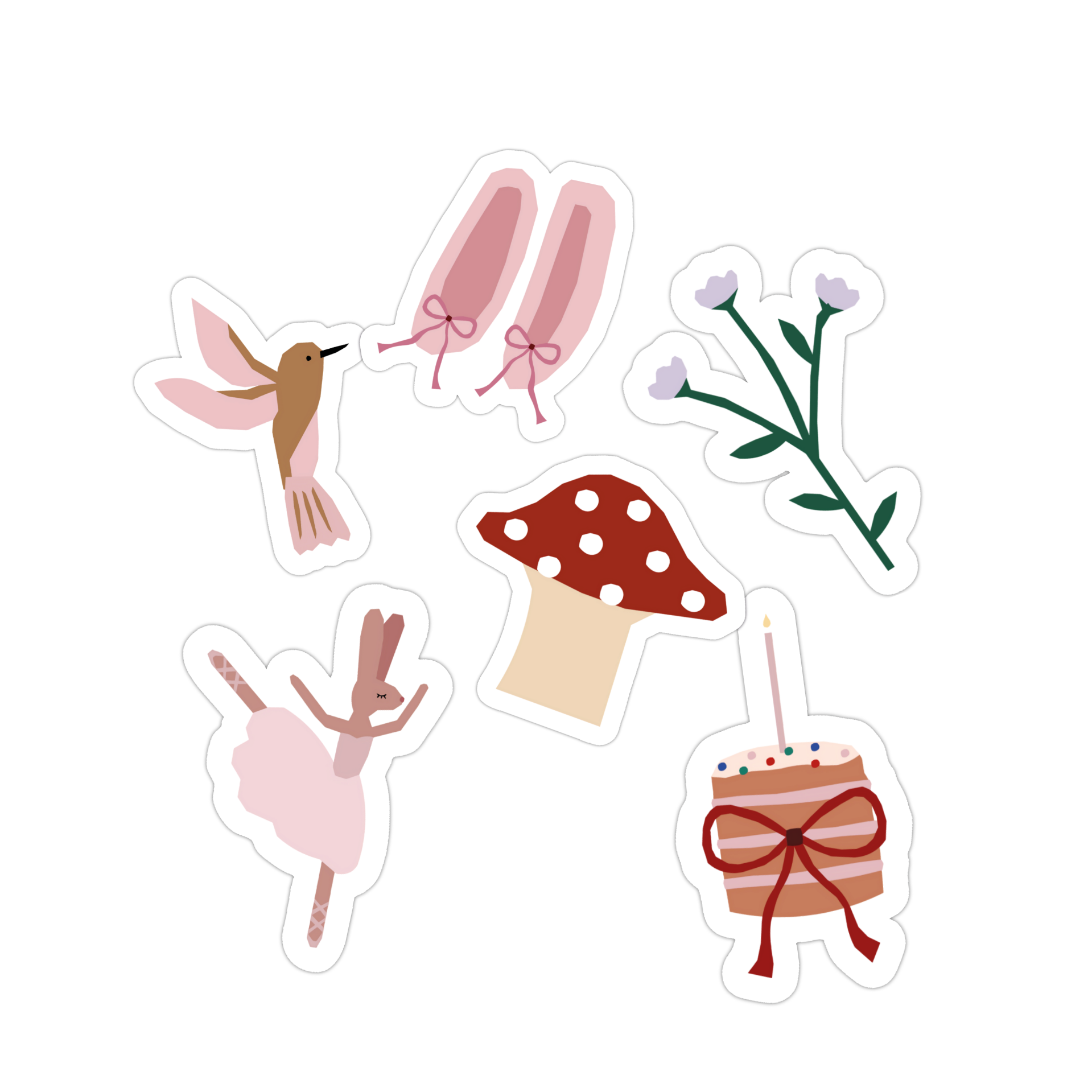 SETJE VAN 6 STICKERS