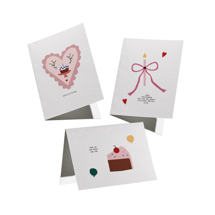 VERJAARDAGSKAARTEN SET II