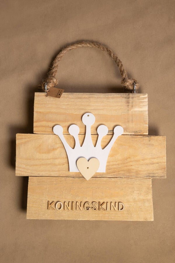 Houten bord - koningskind