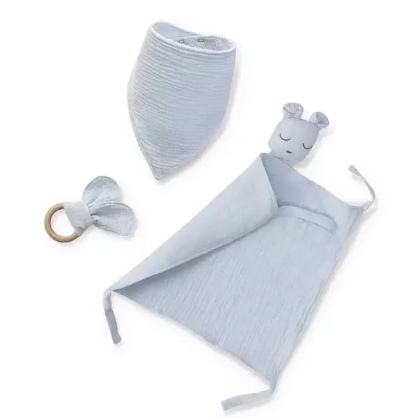 Knuffeldoek cadeau set blauw