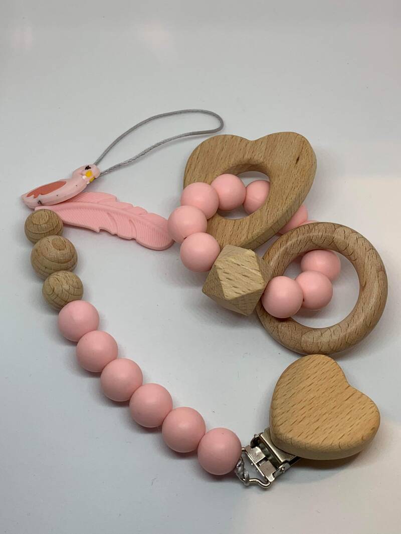 Speenkoordset met bijtring - Hart