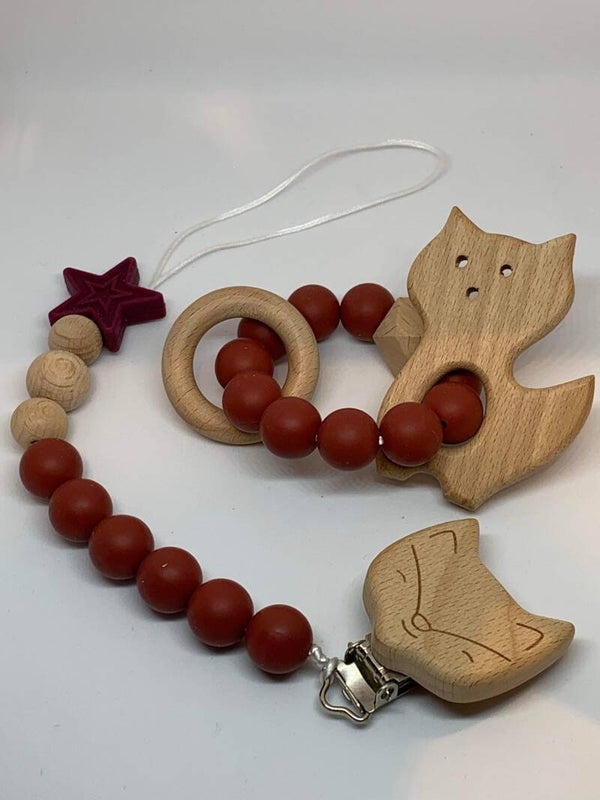 Speenkoordset met bijtring - Vos