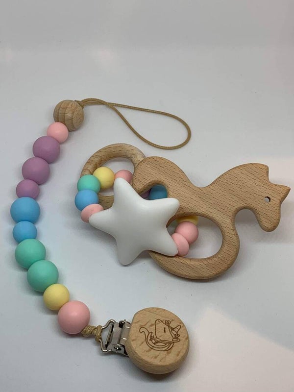 Speenkoordset met bijtring - Unicorn