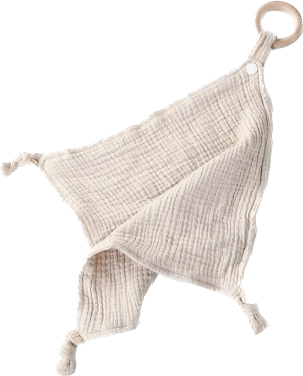 Speendoek met ring beige