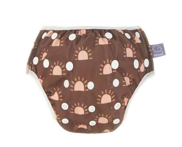 wasbare zwemluier bruinzon