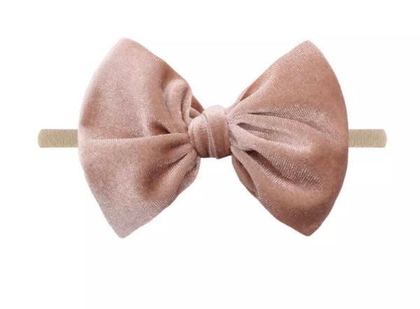 Haarband fluweel rib strik xl