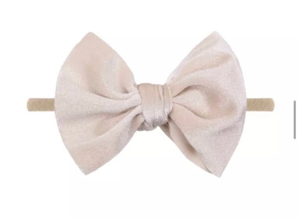 Haarband fluweel rib strik xl