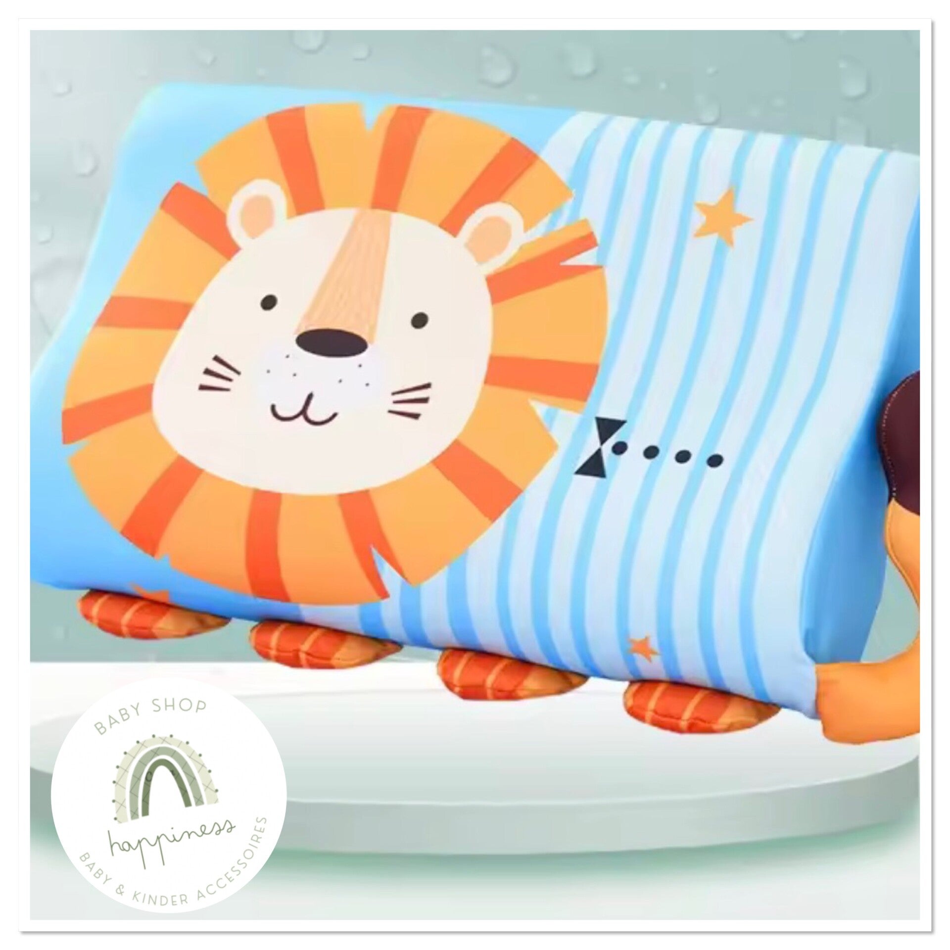 Rustgevend Kinderkussen - Friemelkussen - Kalmerend Kinderkussen - Design Leeuw