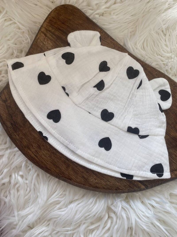Zonnehoedje - met oortjes ( verschillende designs )