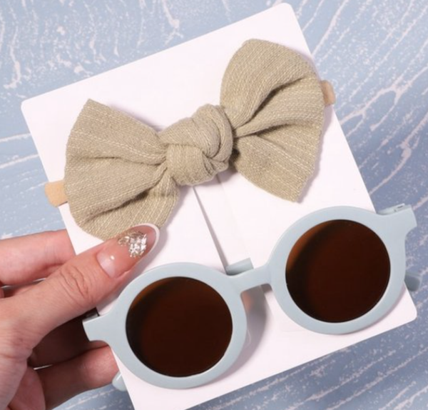 Zonnebril met haarbandje - set