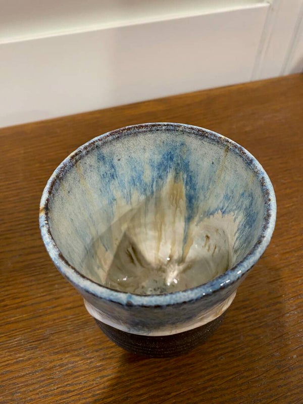Blue White and Dark Cup