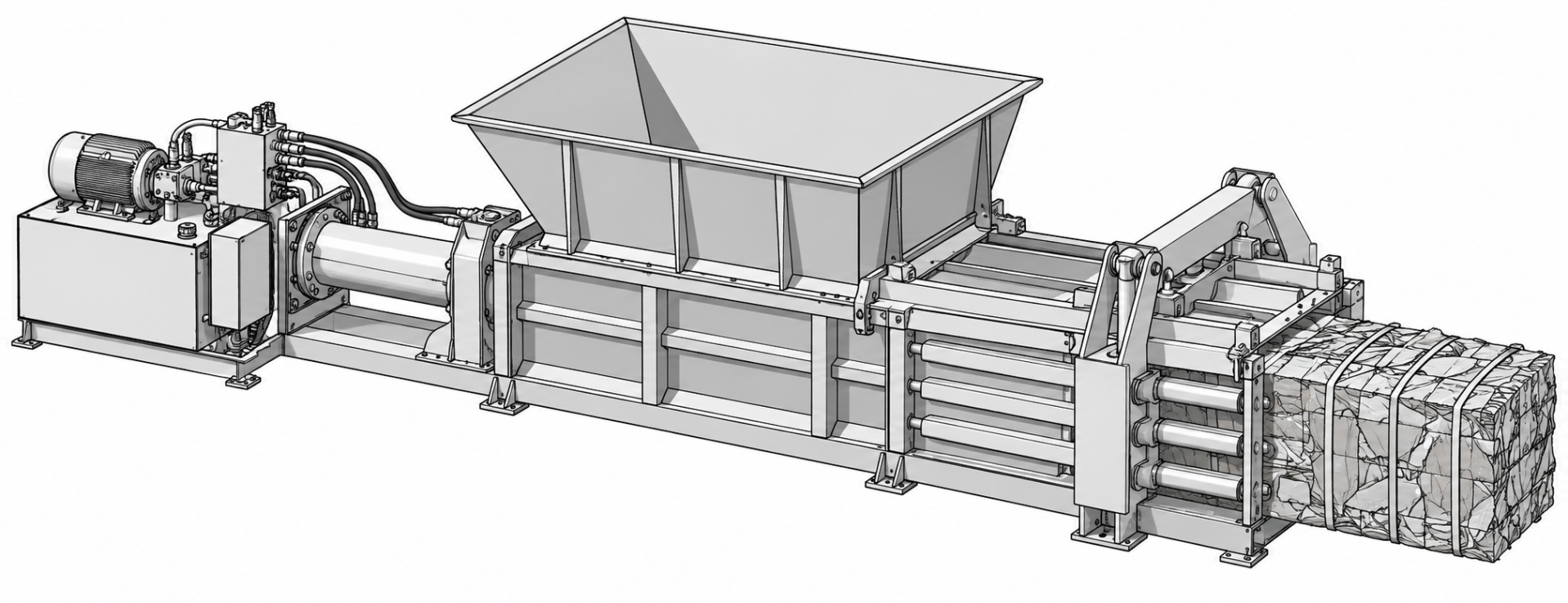 Generic baler engineering illustration