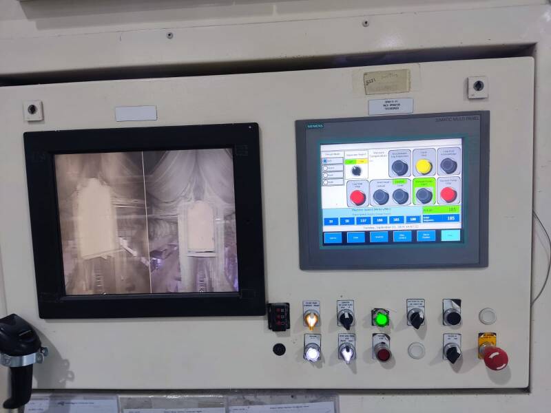 Bretting Line 3 — operator panel, historical photograph (2024)