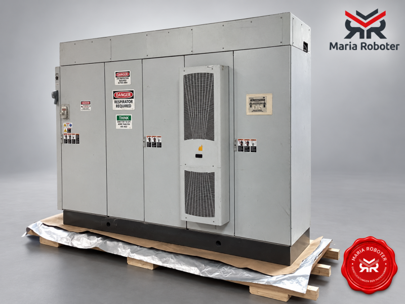 Casmatic CMW208 — control cabinet, background anonymised and Maria Roboter watermark added
