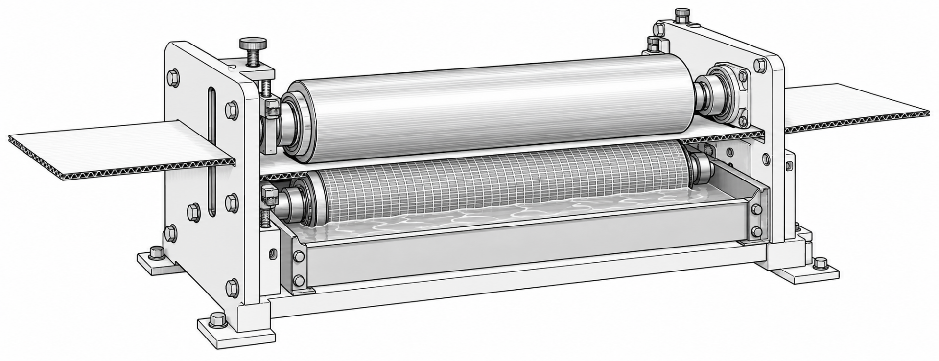 Generic glue machine engineering illustration