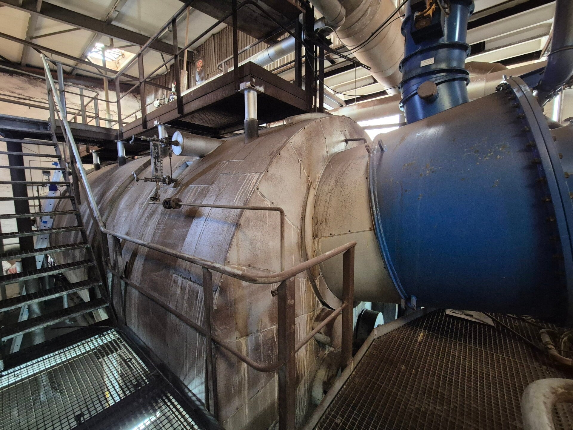 Installed Omnical steam boiler forming part of the CHP plant