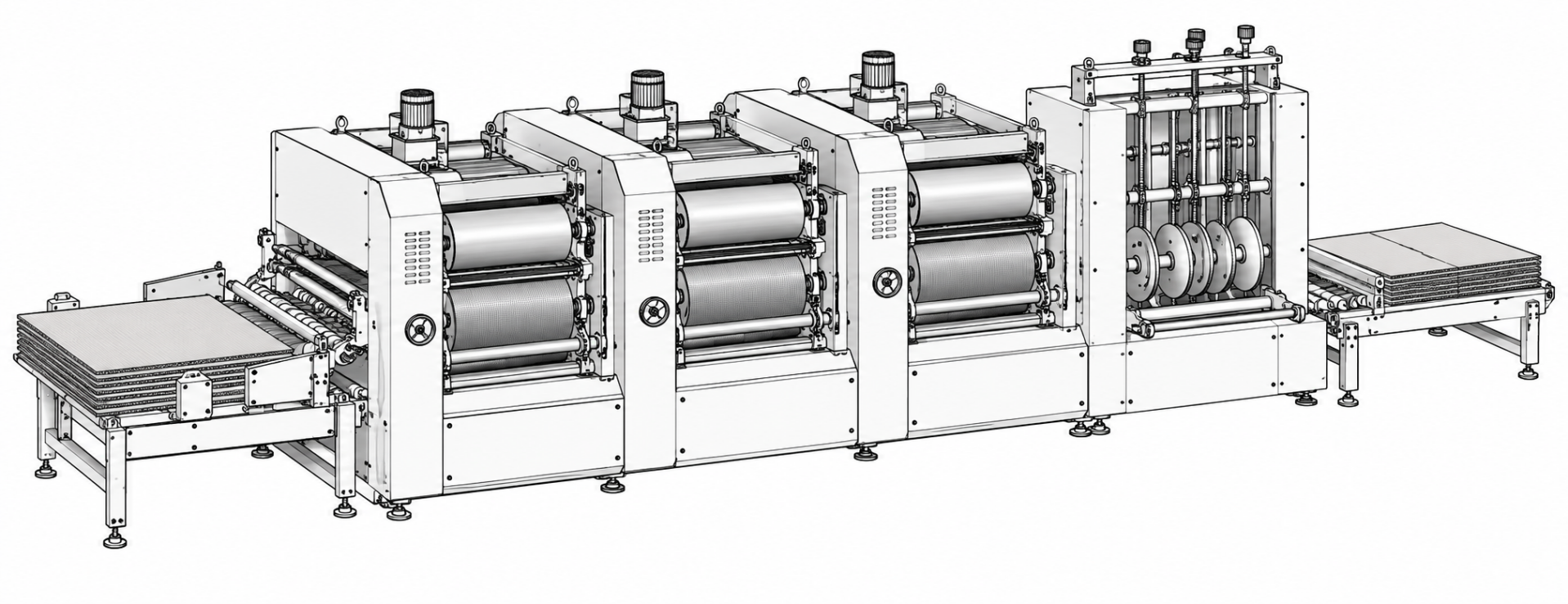 Generic printer-slotter engineering illustration