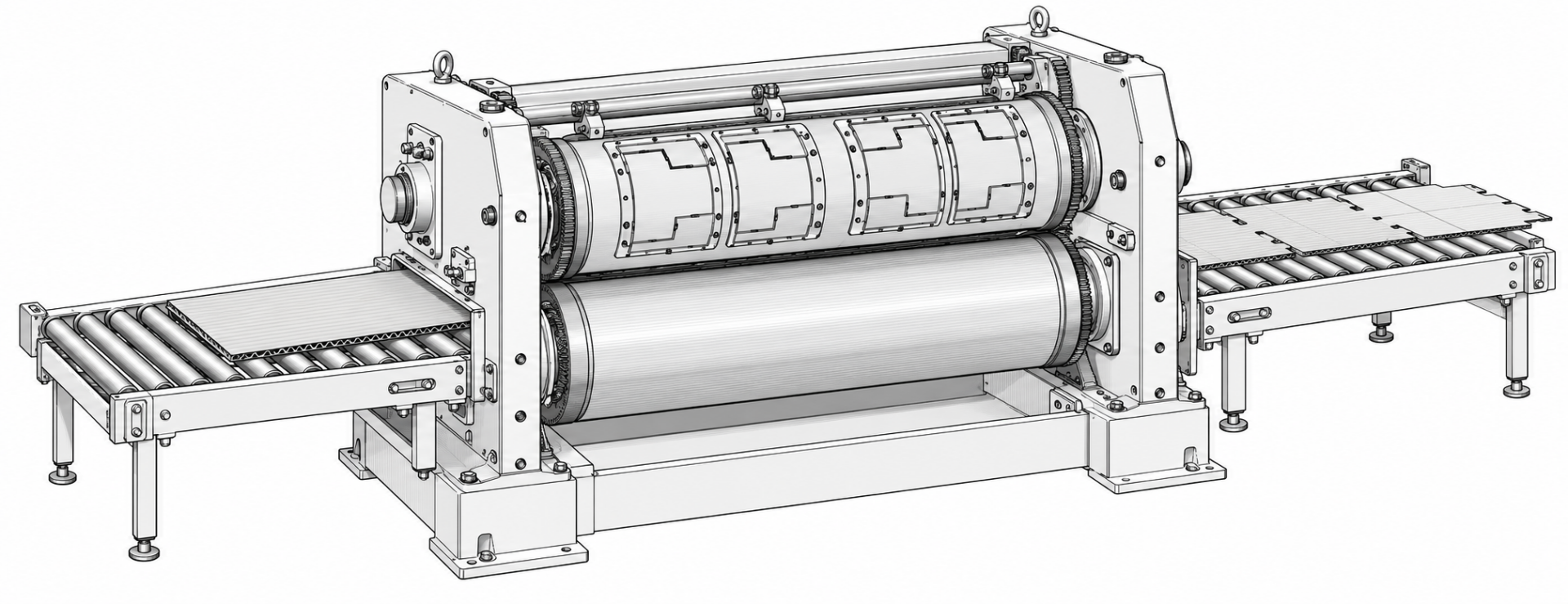 Generic rotary die-cutter engineering illustration