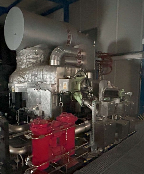 Original installed Siemens SST-300 steam turbine, steam pipework and auxiliaries