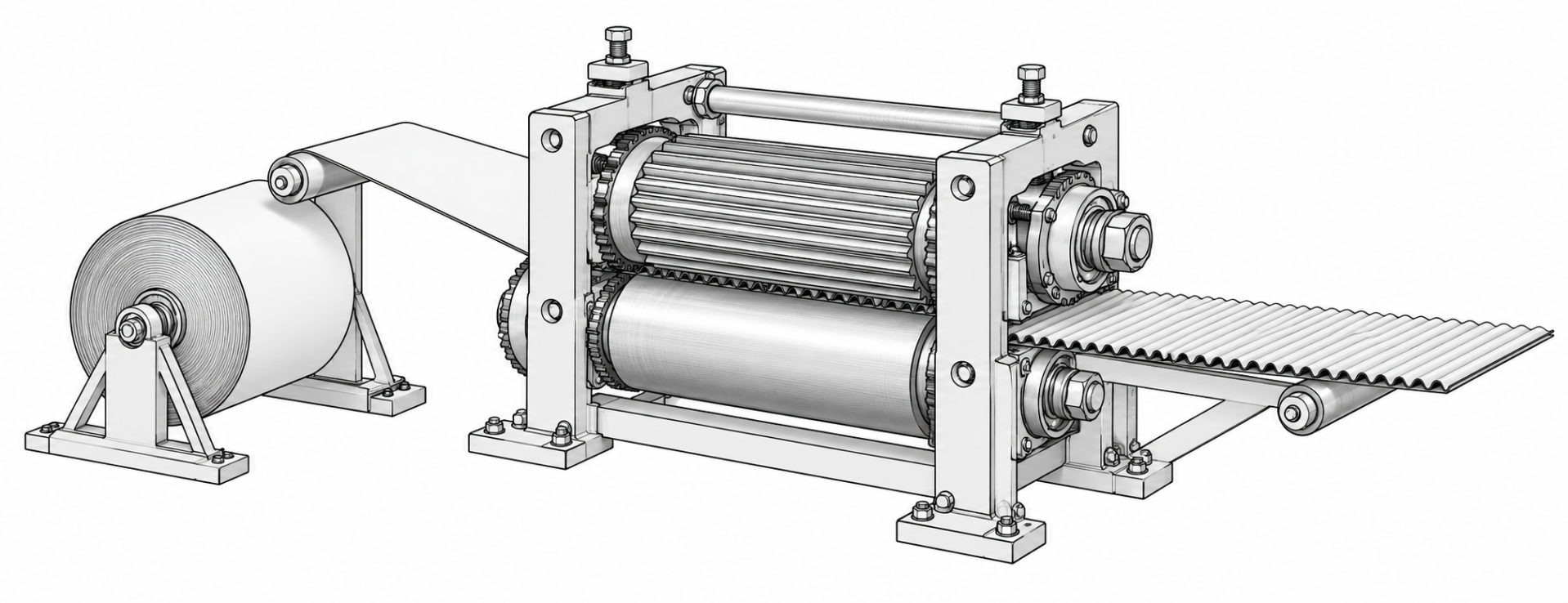 Generic single-facer engineering illustration