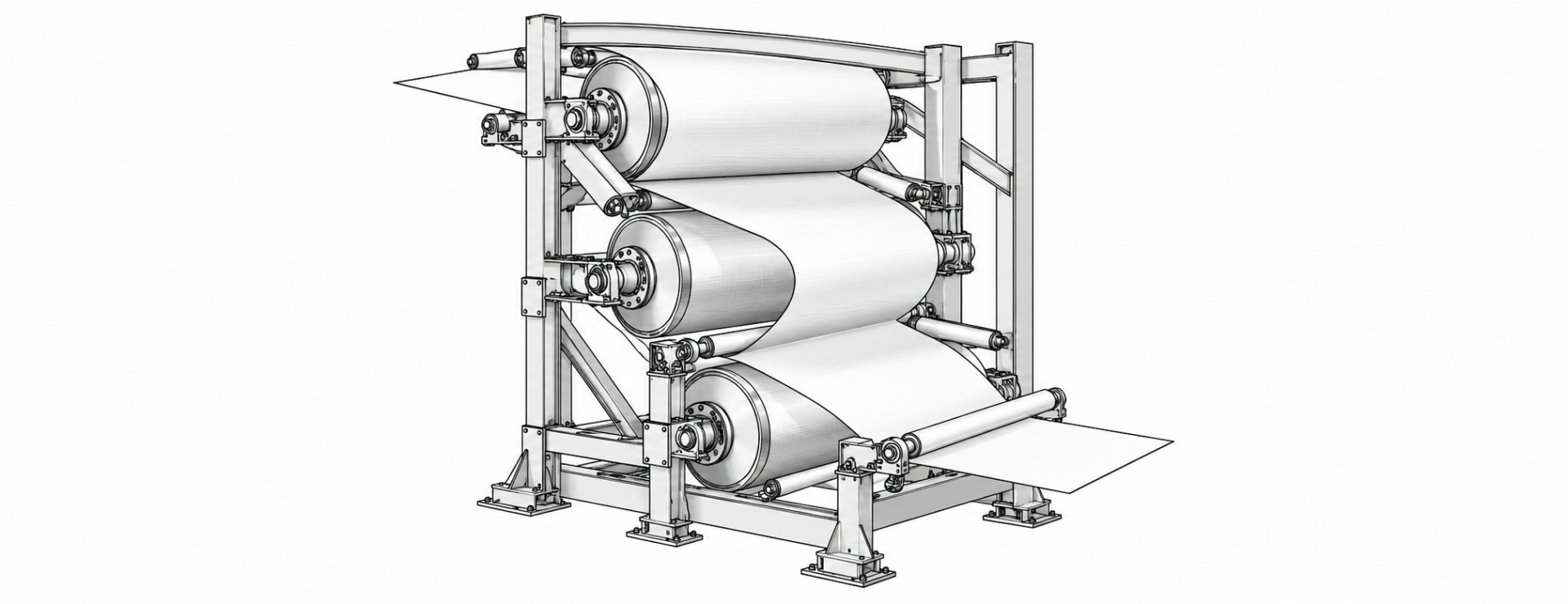 Generic triplex preheater engineering illustration