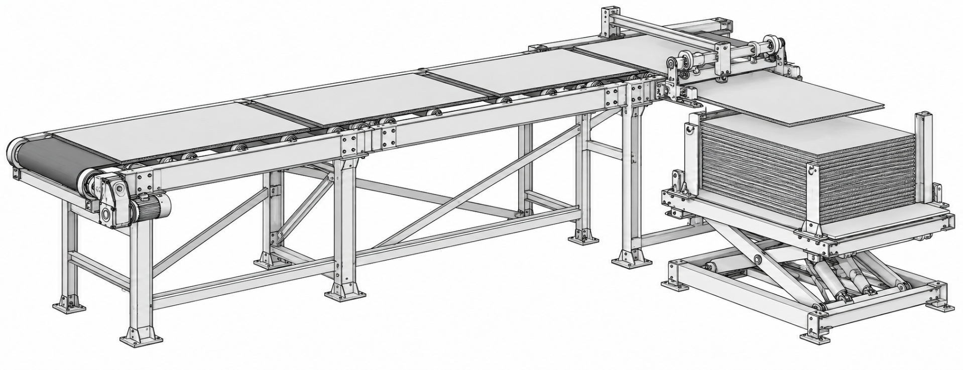Generic upper stacker engineering illustration