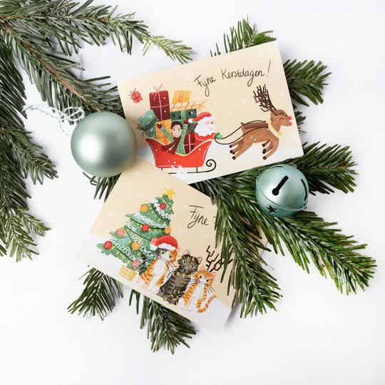 Kerstkaarten set incl. enveloppen (8 stuks)
