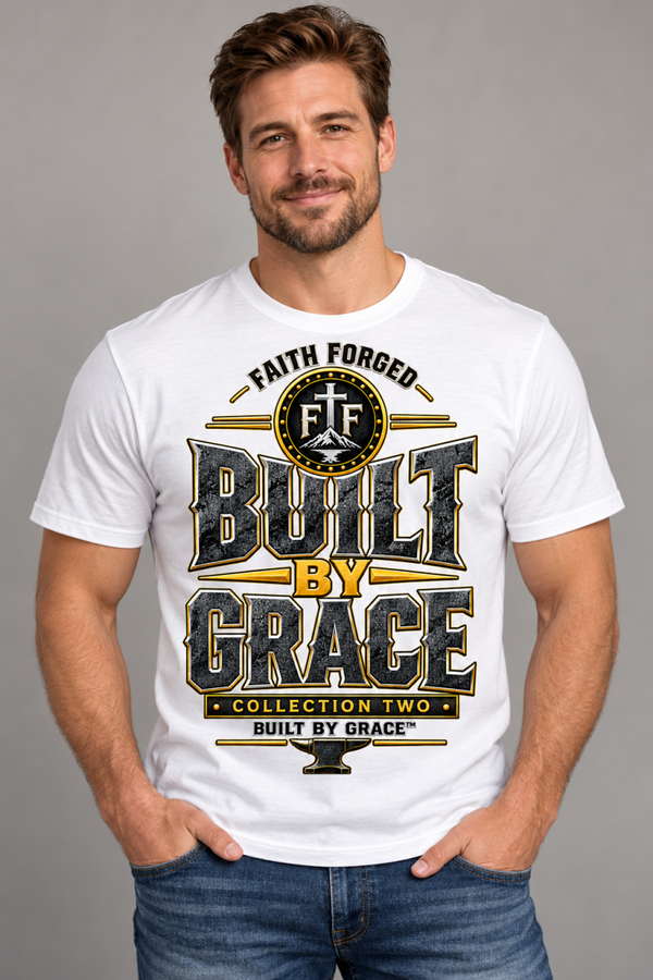 Faith Forged “Built By Grace” Heavy Cotton T-Shirt — Collection Two