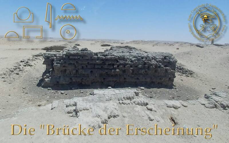 Die wenige überreste der sogenannten Brücke der Erscheinung in Achet Aton