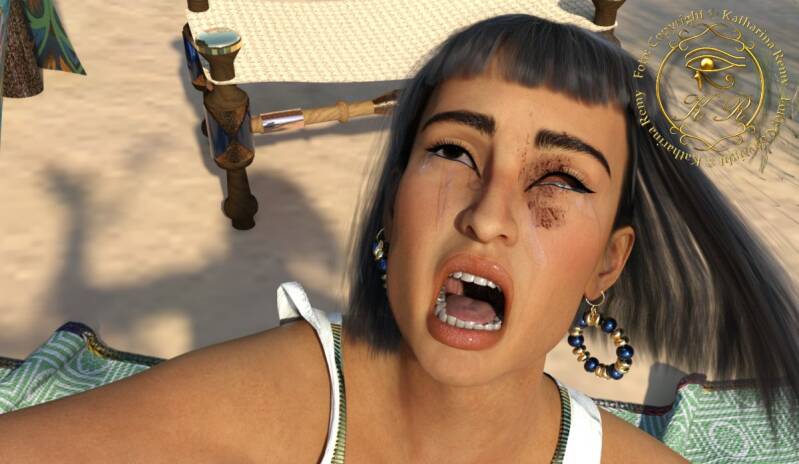 Eine verletzte weinende Frau