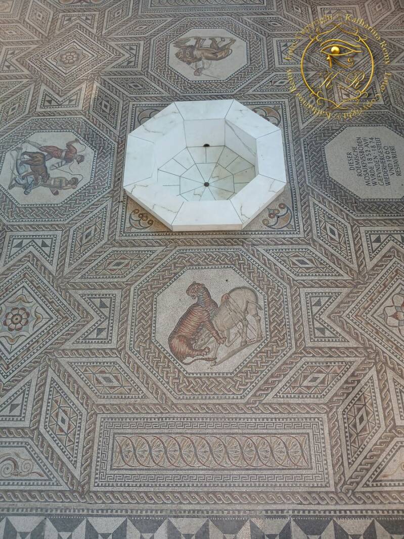 Details vom Mosaikfußboden der römischen Villa in Nennig