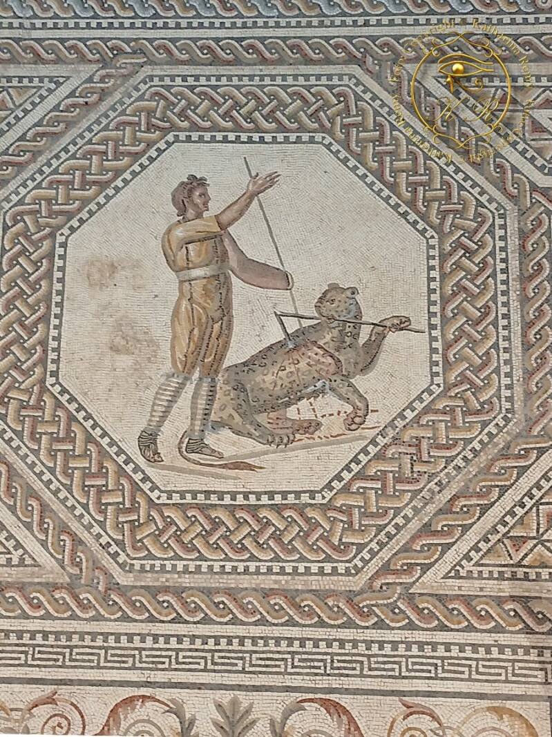 Details vom Mosaikfußboden der römischen Villa in Nennig