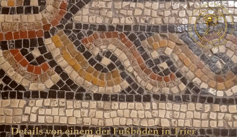 Details eines  Mosaikfußbodens im Trierer Landesmuseum